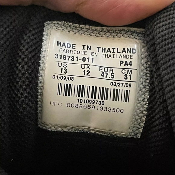 Mens  Football Shoes sneakers Black White Lace Up Size 13 - Picture 7 of 7